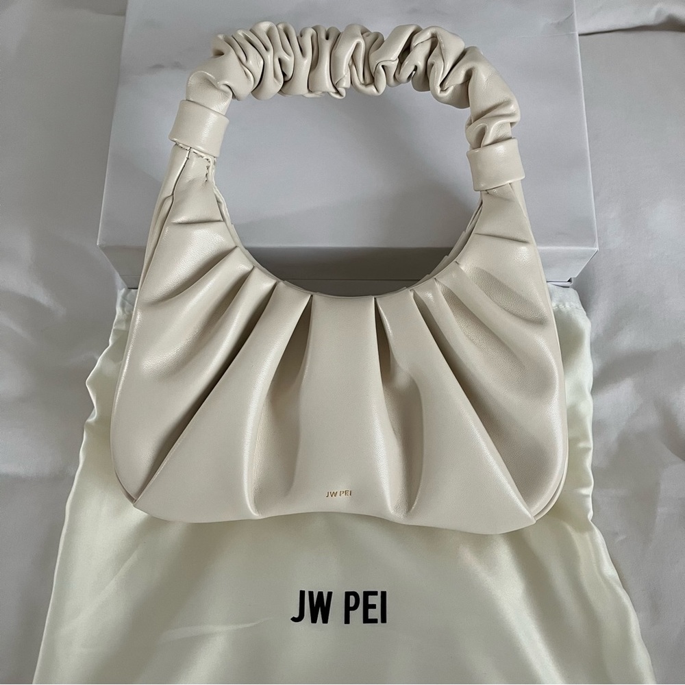JW PEI Gabbi Ruched Hobo Handbag - Ivory